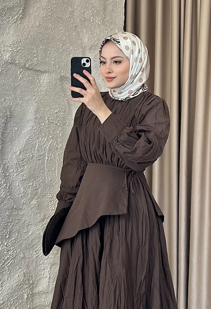 TWİLL İPEK EŞARP 4 KÖŞE BEJ