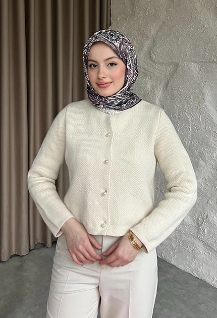 ETNİK DESEN EŞARP D1 LACİVERT & ERİK ÇÜRĞÜ