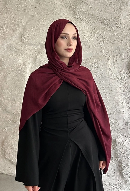 İNCE PAMUK KRAŞ KOYU BORDO
