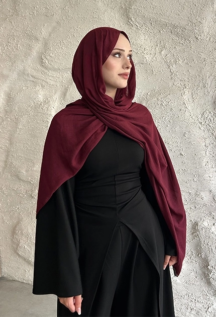 İNCE PAMUK KRAŞ KOYU BORDO
