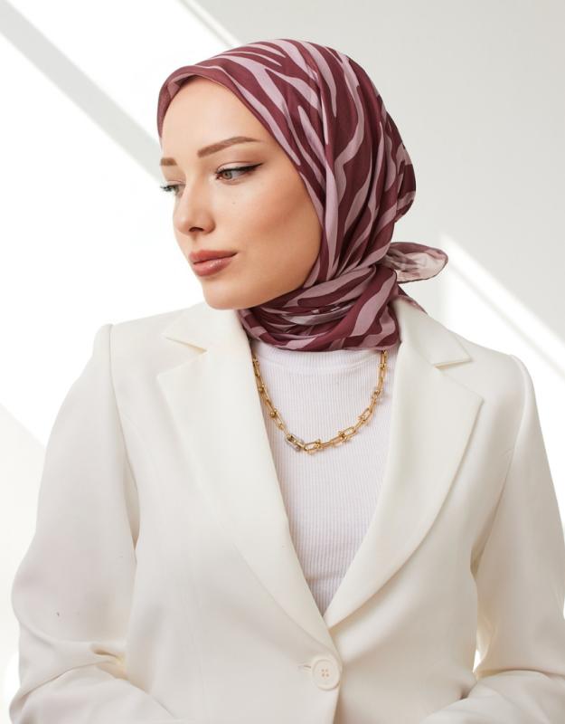 ZEBRA DESEN EŞARP ERİK ÇÜRÜĞÜ