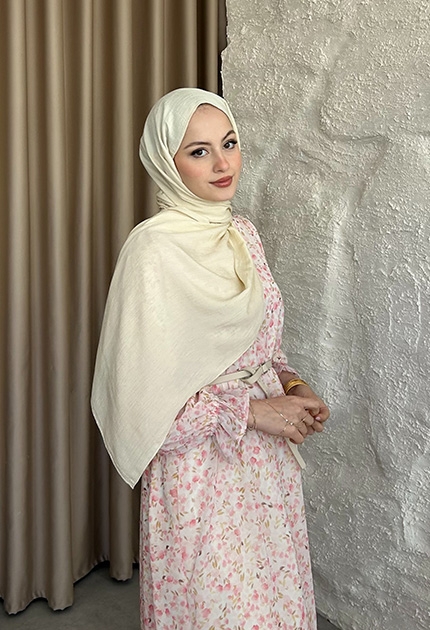 PAMUKLU MEDİNE İPEĞİ EKRU
