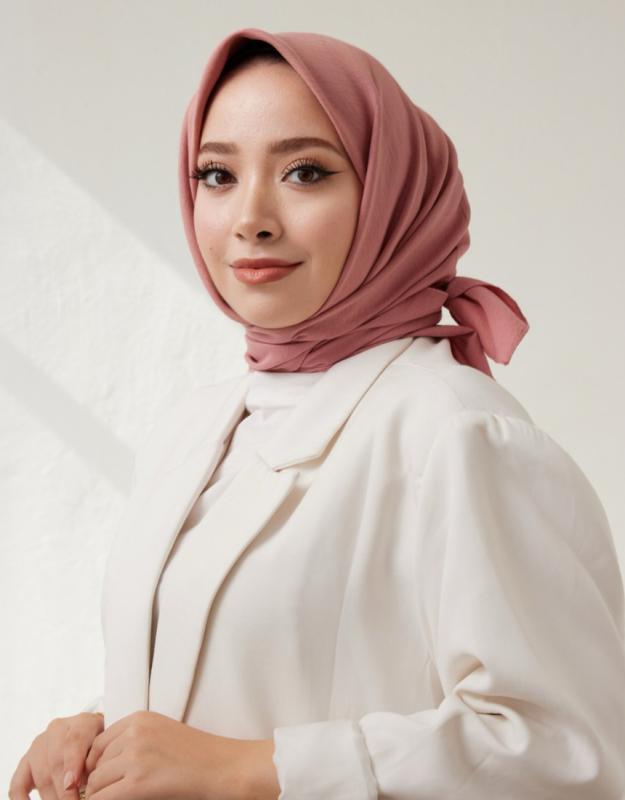 PAMUK CAZ EŞARP PEMBE