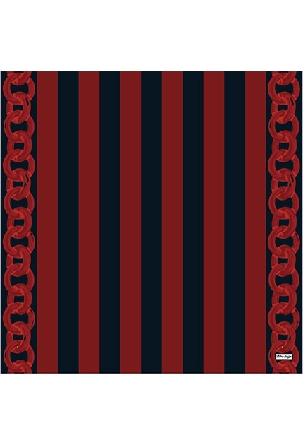 TWİLL İPEK EŞARP  ZİNCİR DESEN BORDO