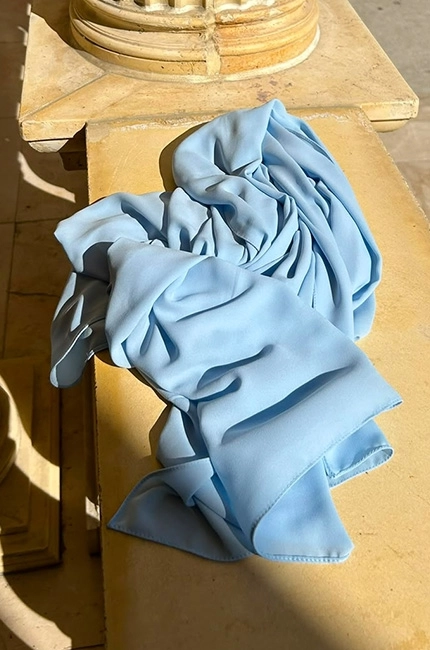 ABİYE ŞAL BEBE MAVİ 80X250 CM