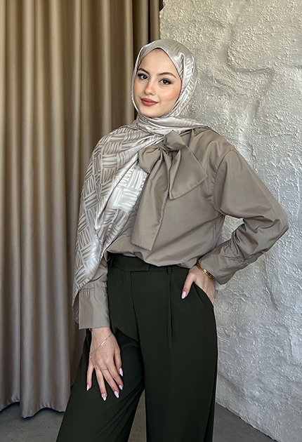 KİBRİT DESEN JAKAR ŞAL NATURAL BEJ