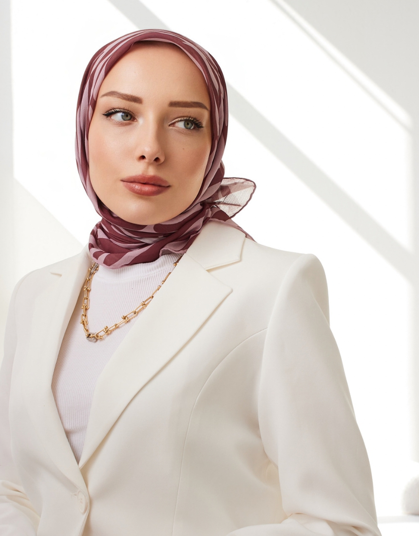 ZEBRA DESEN EŞARP ERİK ÇÜRÜĞÜ