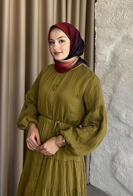 TWİLL İPEK EŞARP DEGRADE BORDO
