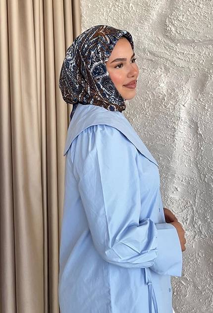  ETNİK DESEN EŞARP D2 SAKS & HARDAL 