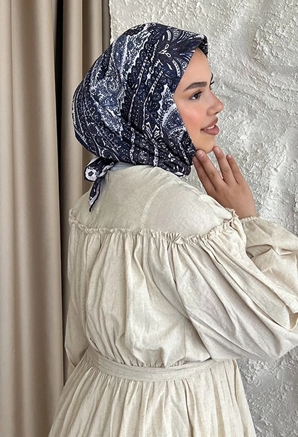  ETNİK DESEN EŞARP D2 LACİVERT