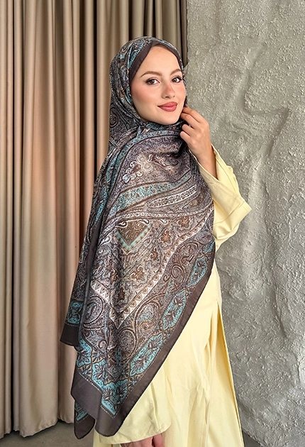  SOFT PAMUK ETNİK DESEN ŞAL SOFT YEŞİL