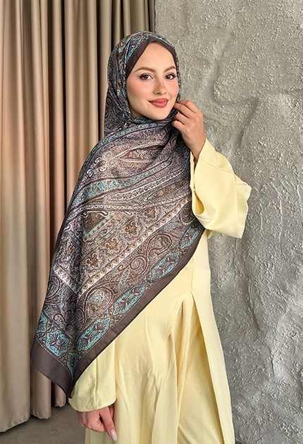  SOFT PAMUK ETNİK DESEN ŞAL SOFT YEŞİL