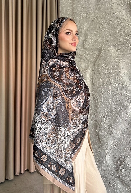 SOFT PAMUK ETNİK DESEN D5 BEJ