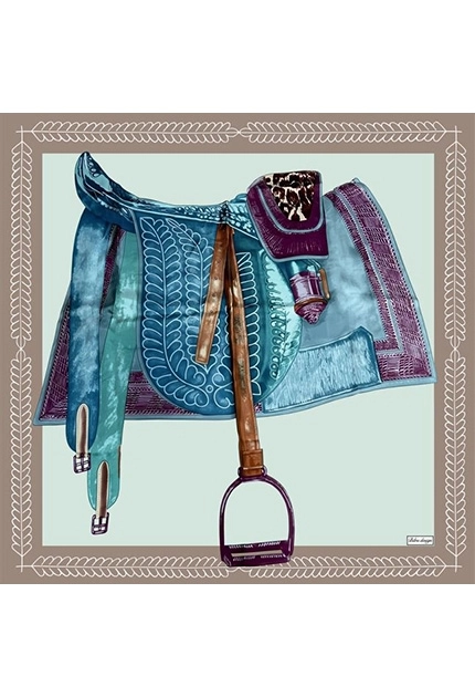 TWİLL İPEK EŞARP HERMES STİLİ EYER DESEN 