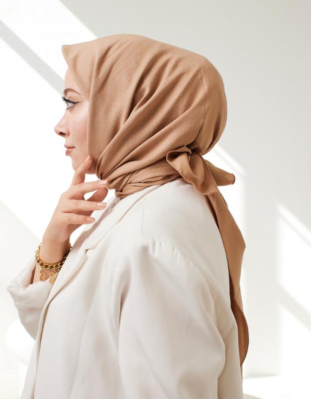 PAMUK EŞARP AÇIK CAMEL