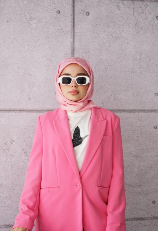JAKAR KAZAYAĞI  EŞARP PEMBE