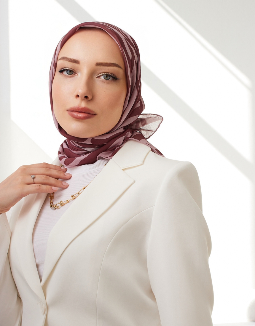 ZEBRA DESEN EŞARP ERİK ÇÜRÜĞÜ