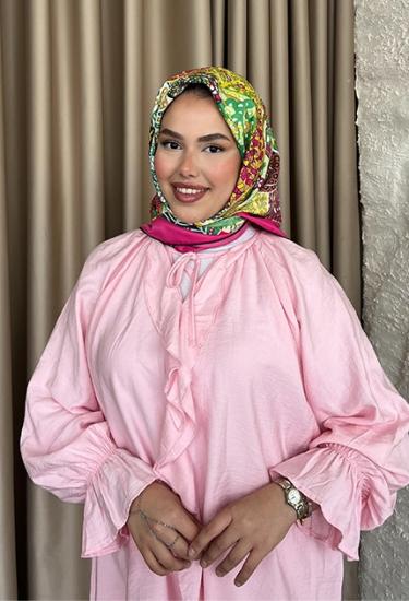 TWİLL İPEK EŞARP D1 PEMBE 