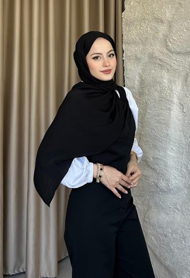 PAMUKLU MEDİNE İPEĞİ SİYAH