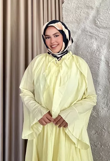 TWİLL İPEK EŞARP  ZİNCİR DESEN SOMON