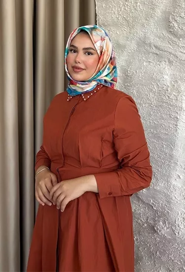 TWİLL İPEK EŞARP ÇİÇEK DESEN MAVİ