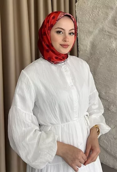 TWİLL İPEK EŞARP 4 KÖŞE BORDO