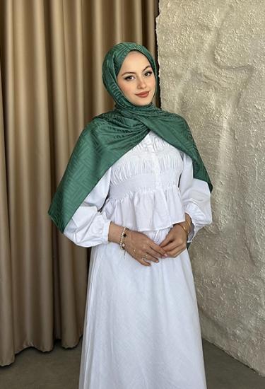 KİBRİT DESEN JAKAR ŞAL SU YEŞİLİ