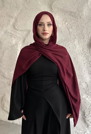  İNCE PAMUK KRAŞ KOYU BORDO