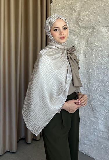 KİBRİT DESEN JAKAR ŞAL NATURAL BEJ