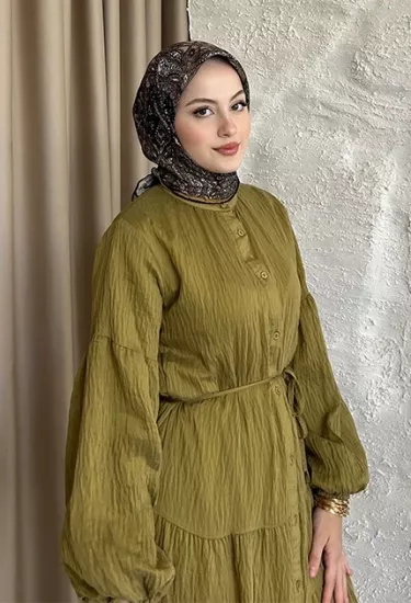  ETNİK DESEN EŞARP D2 HARDAL