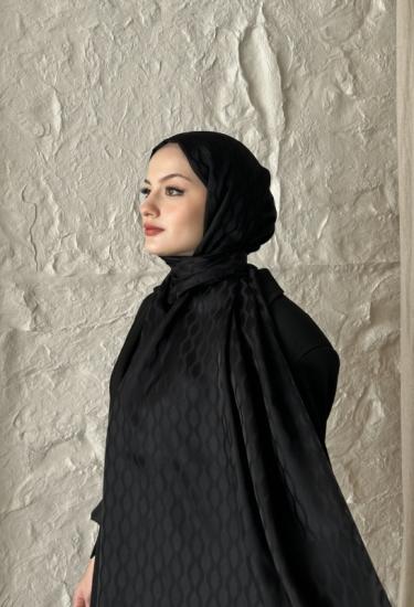 JAKAR LORA DESEN ŞAL SİYAH 