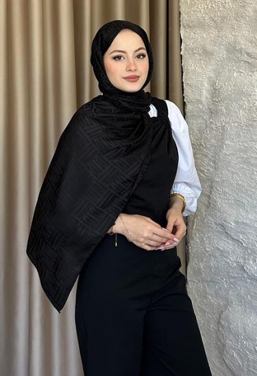 KİBRİT DESEN JAKAR ŞAL SİYAH