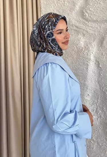  ETNİK DESEN EŞARP D2 SAKS & HARDAL 