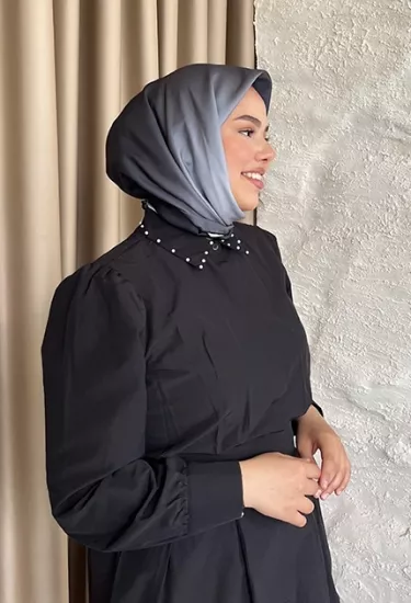 TWİLL İPEK EŞARP DEGRADE SİYAH