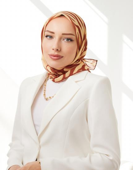 ZEBRA DESEN EŞARP ÇİKOLATA